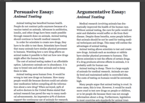 argumentative and persuasive essay